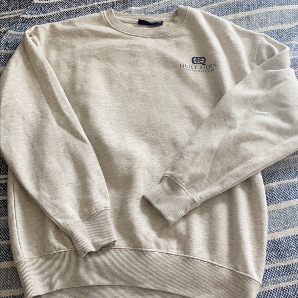 beige quiet storm crew neck